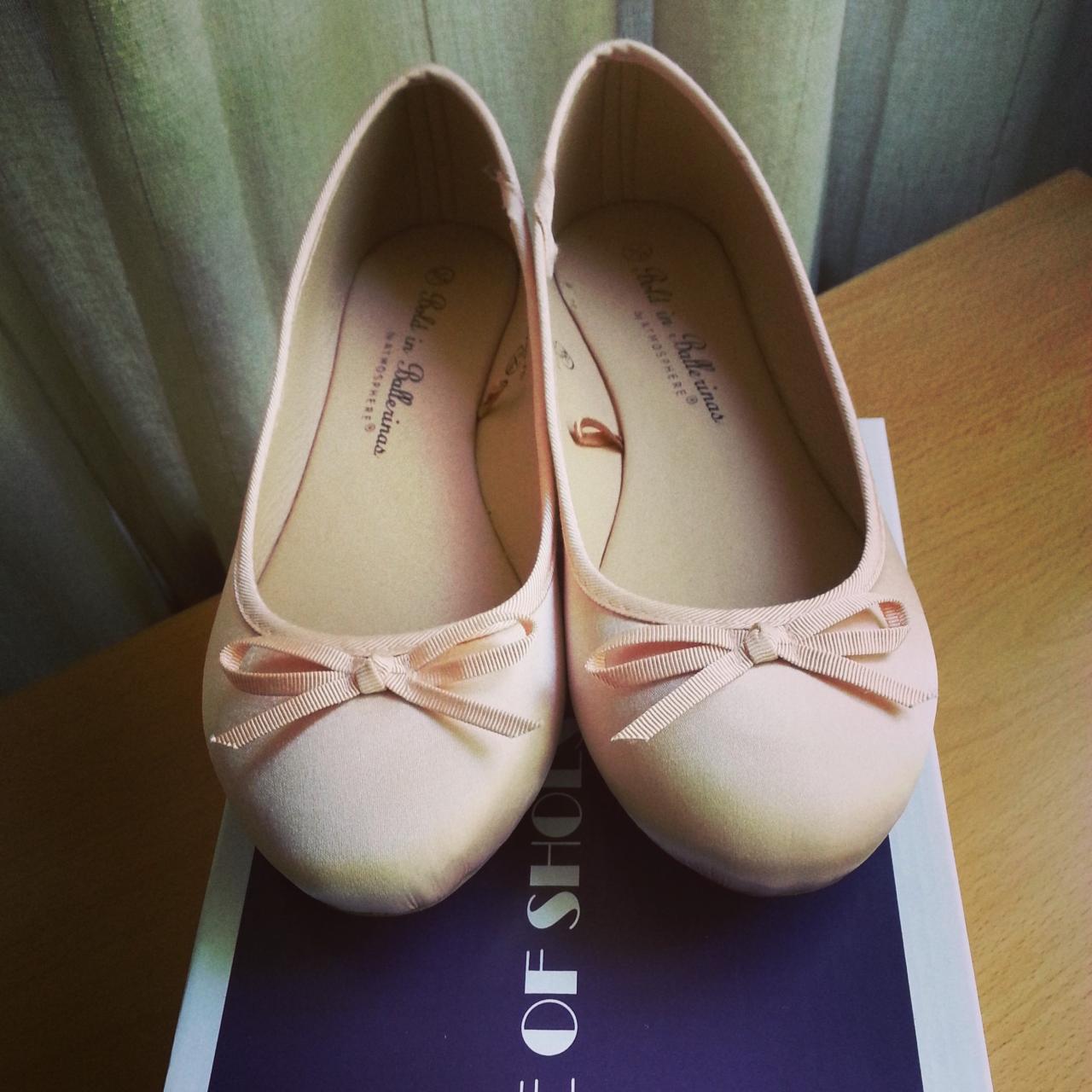 Ballet Flat Shoes Size 8 US In Light Pink Satin on Luulla