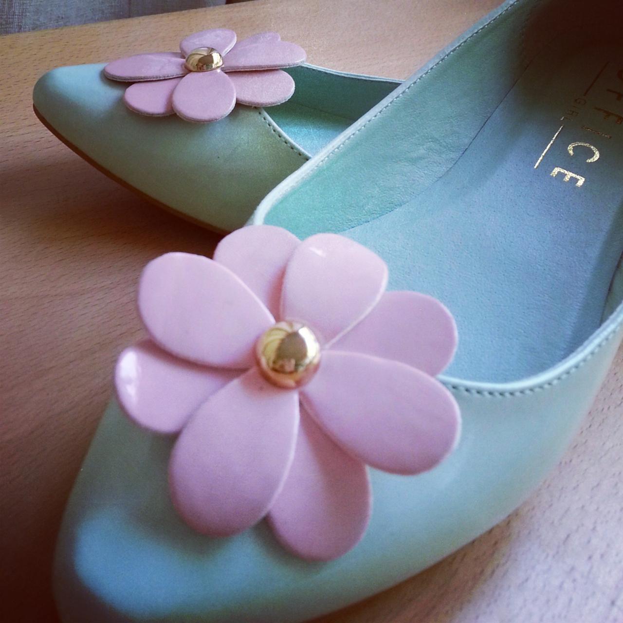 Ballet Flat Shoes Pastel Mint & Pink 6 US / 4 UK / 37 EU on Luulla