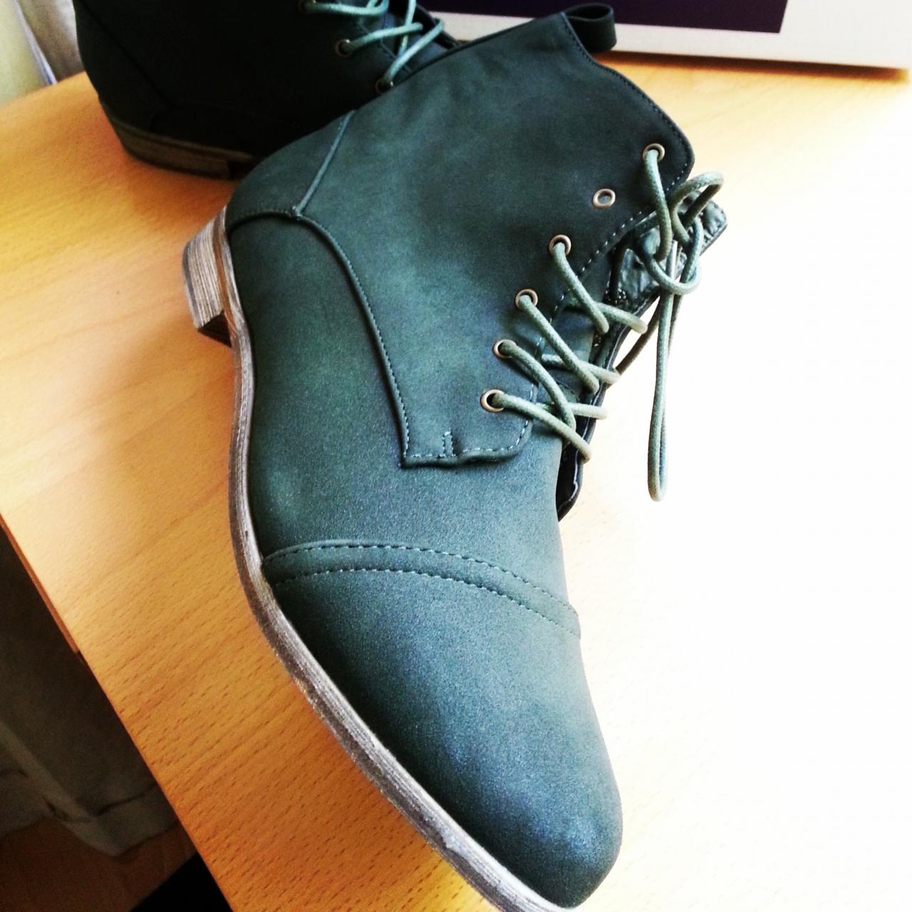 bottle green ankle boots