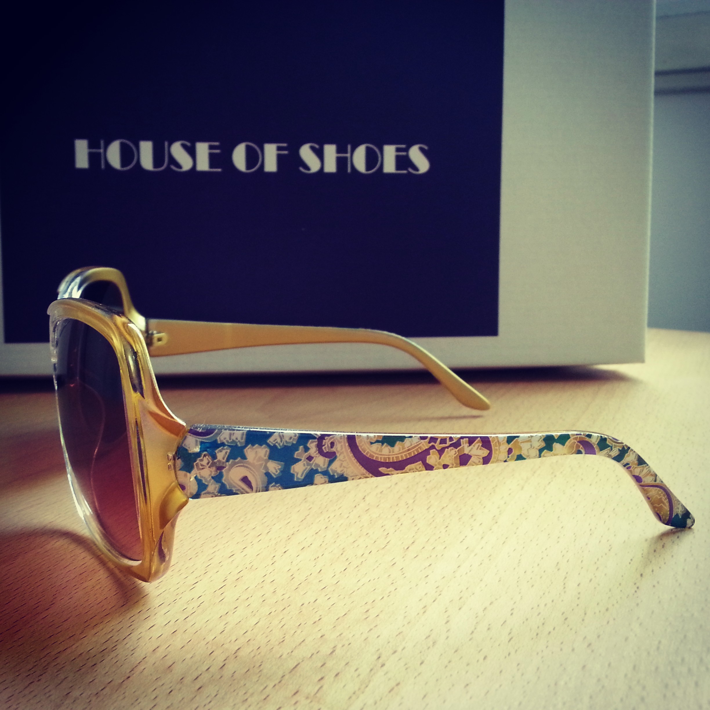 Sunglasses In Yellow And Paisley Print Acrylic On Luulla