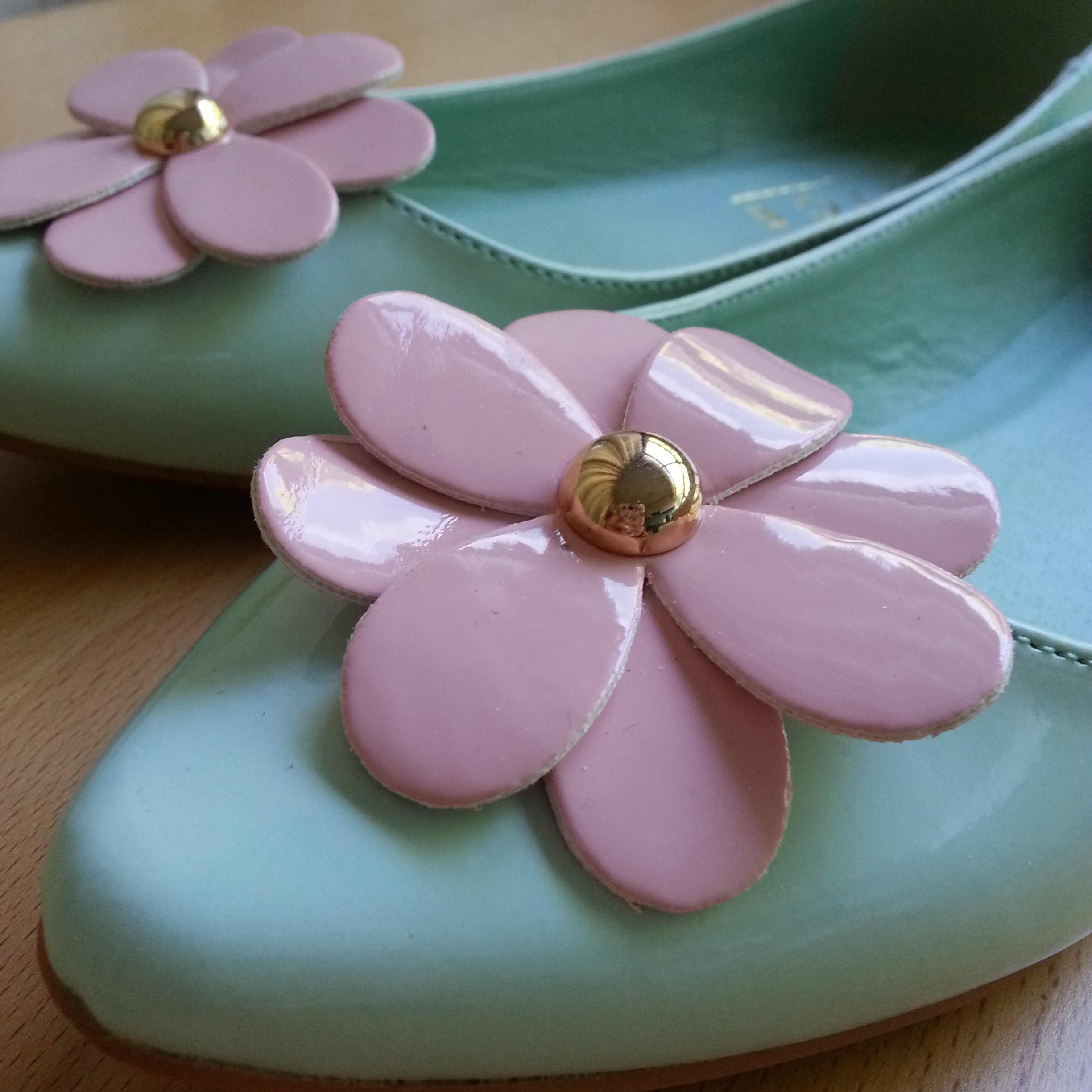 Ballet Flat Shoes Pastel Mint & Pink 6 US / 4 UK / 37 EU on Luulla