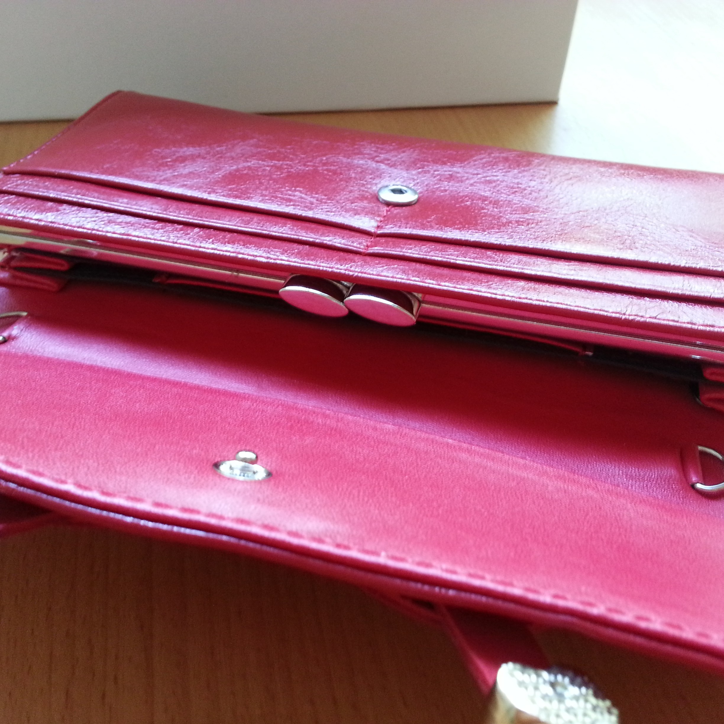 Women Wallet Purse Cute Red Leather Wallet With Bow on Luulla