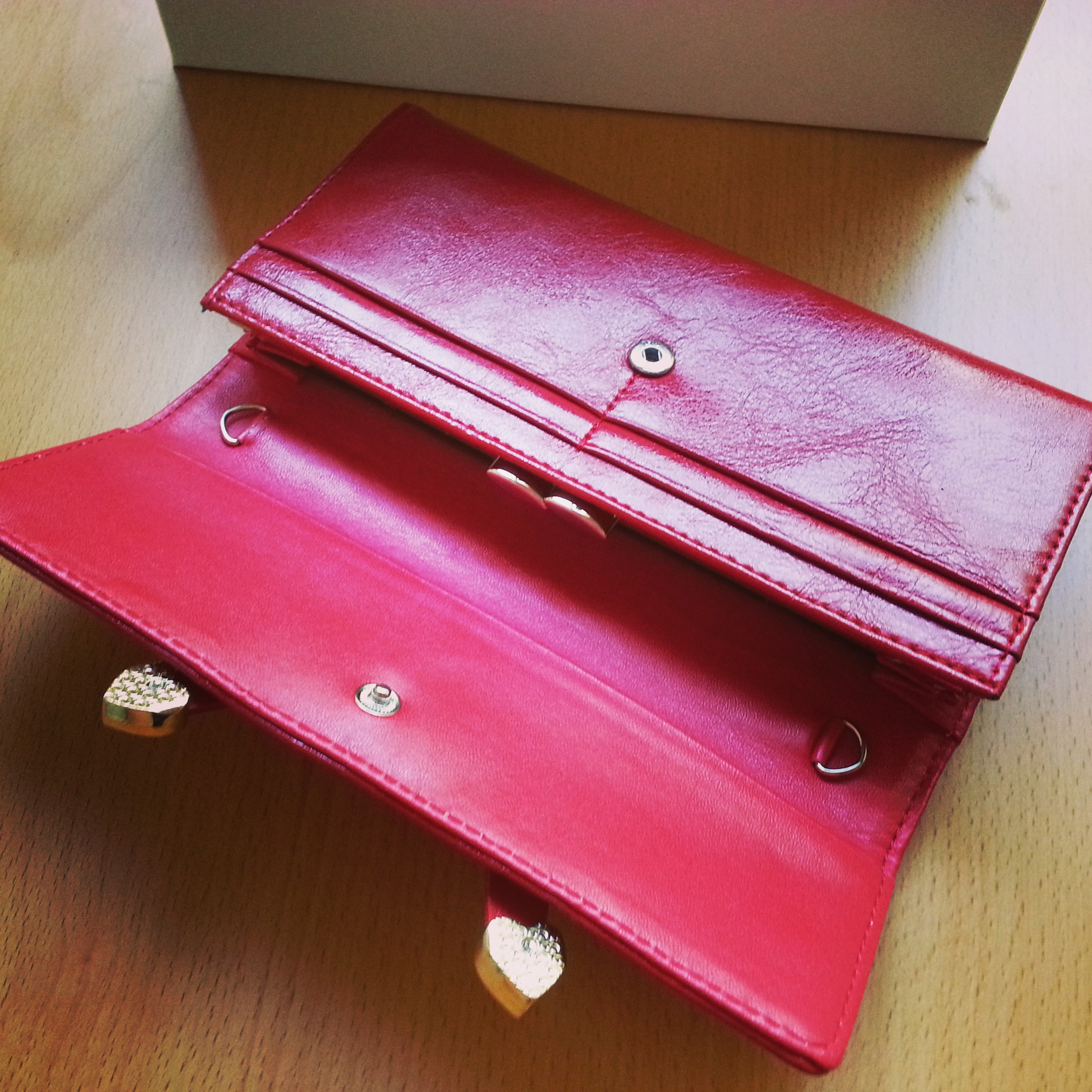 Women Wallet Purse Cute Red Leather Wallet With Bow on Luulla